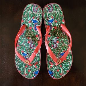 Tory Burch Cut-Out Wedge Flip Flop Sandal